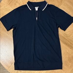 Old Navy Dark Blue Polo with White Accents